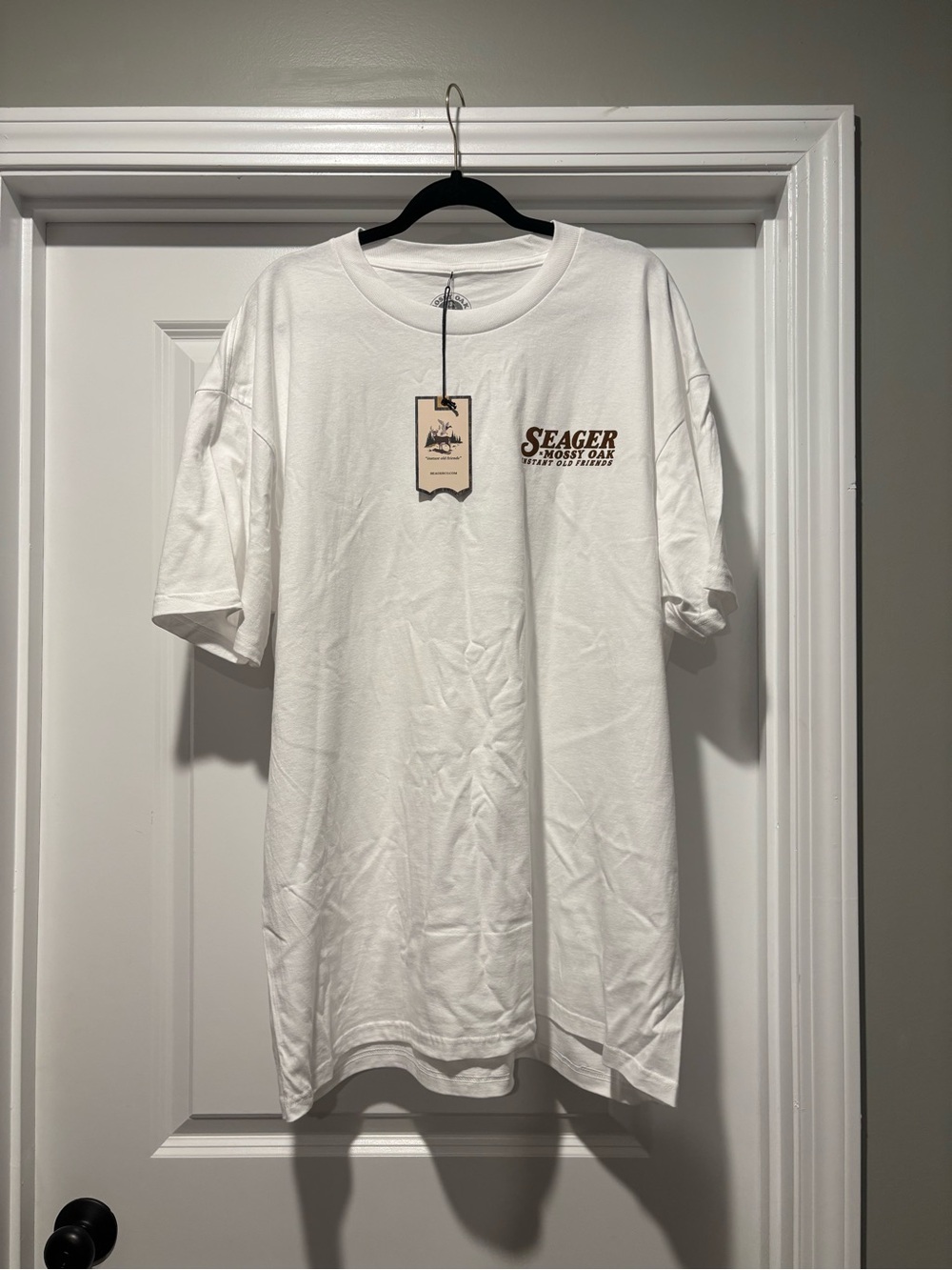 Seager Mossy Oak Collab Bird Dog SS Tee White XXL NWT
